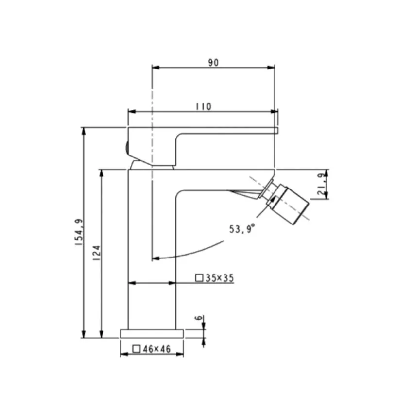 Rubinetto E200 Monocomando Bidet c/piletta Click Clack cromo